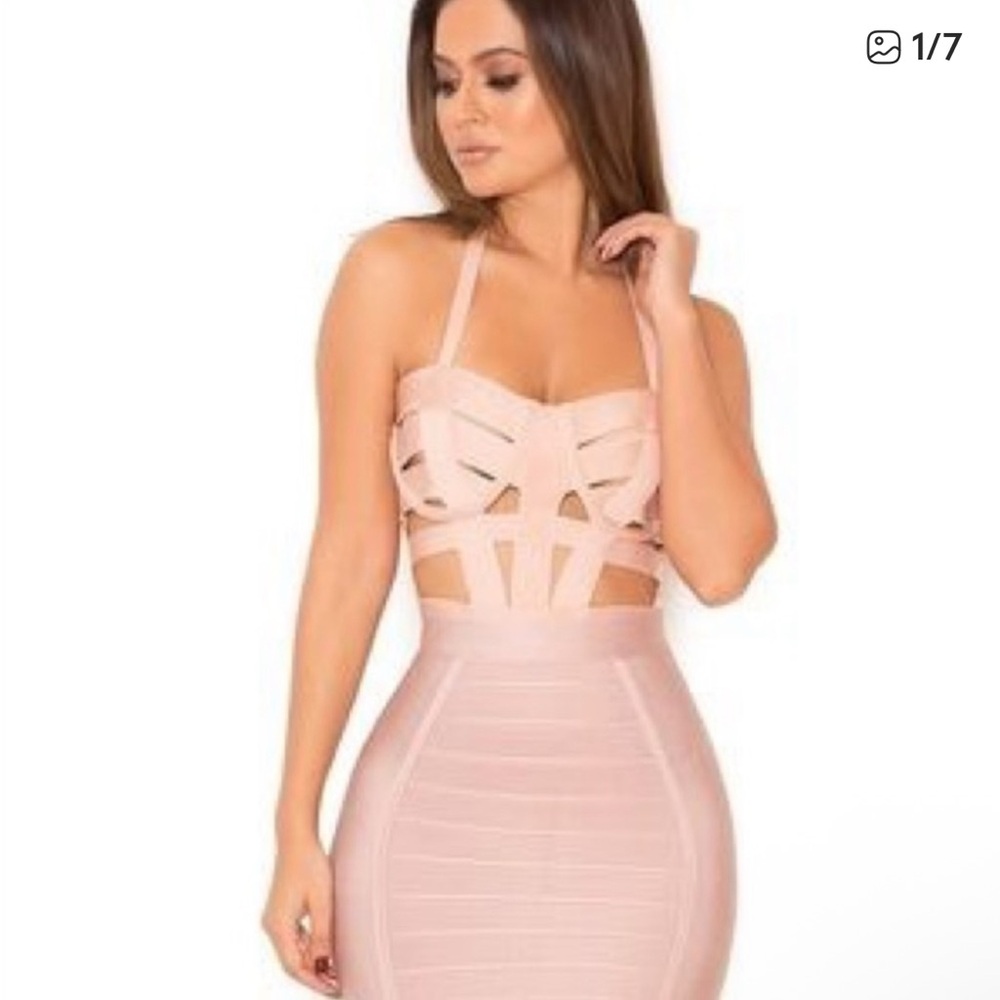 House of CB Blush Cutout Bodysuit